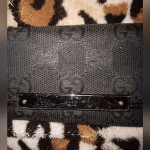 Black Gucci Canvas Keyholder